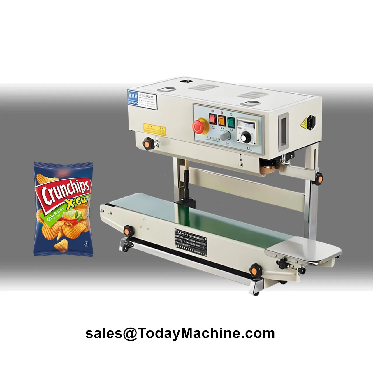 Máquina de Sellado Continuo Automática para Envasado de Alimentos en Bolsas de Plástico y Papel de Aluminio