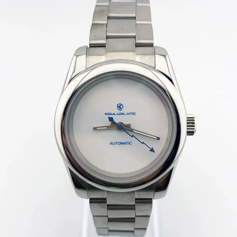 Datejust 36mm/39mm Blue Text Watch 316L Stainless Steel Sapphire Glass 5Bar Waterproof Suitable for NH35 Automatic Movement
