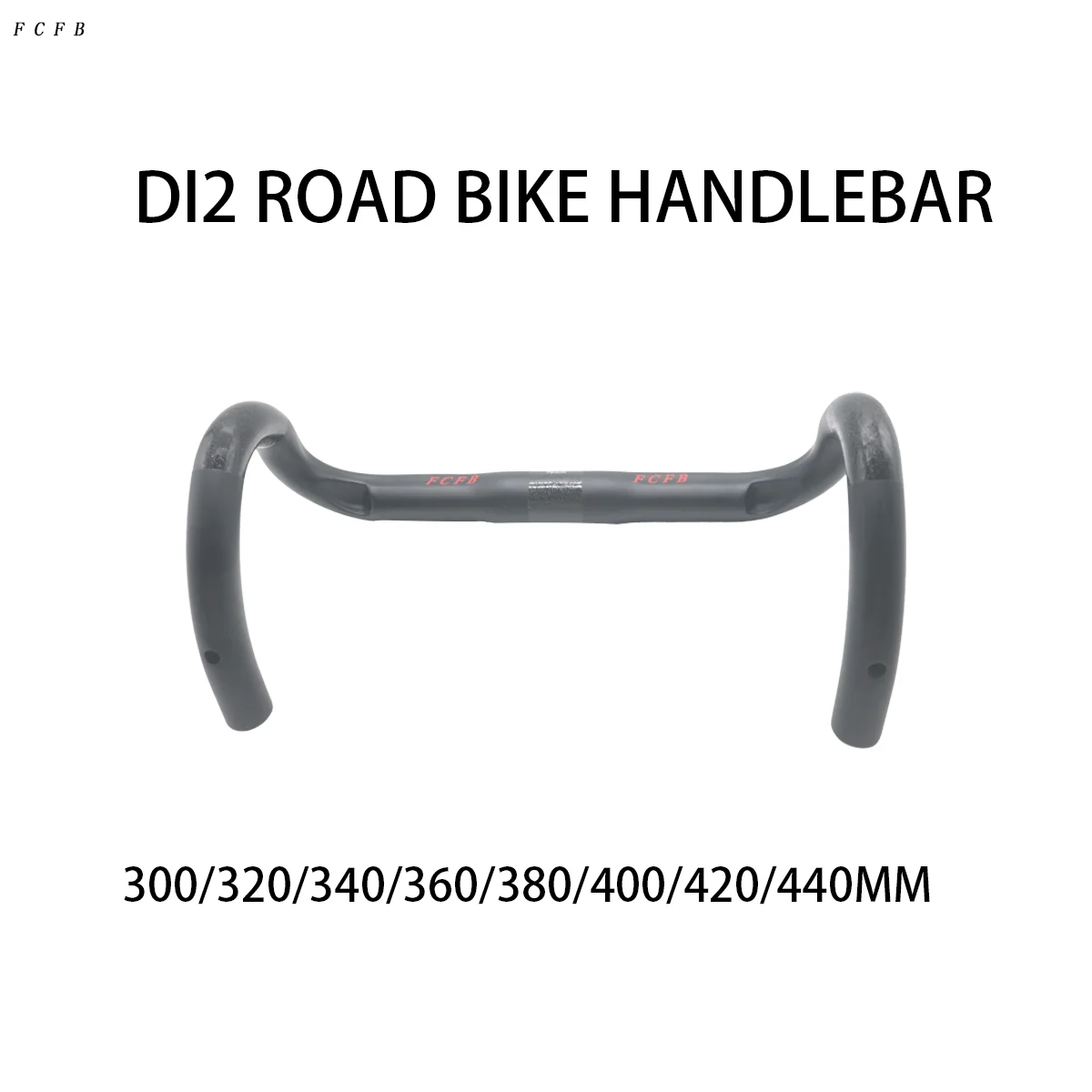 

Руль FCFB Carbon Road Drop Handlebar, матовый черный с красным логотипом, с противоскользящими ручками Frosted, многофункциональный изогнутый руль для шоссейных велосипедов