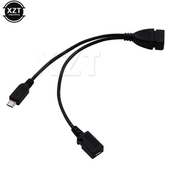 Multi-function 2 in 1 USB to micro usb OTG cable female to male and female 2in1 adapter for OPPO VIVO Samsung galaxy s5 I9500