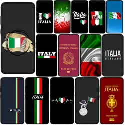 Italy Italia Flag Soft Silicone Cover for Samsung Galaxy S24 S23 Fe Ultra Plus A55 A35 A24 A25 A15 A05 M55 M15 Casing Phone Case