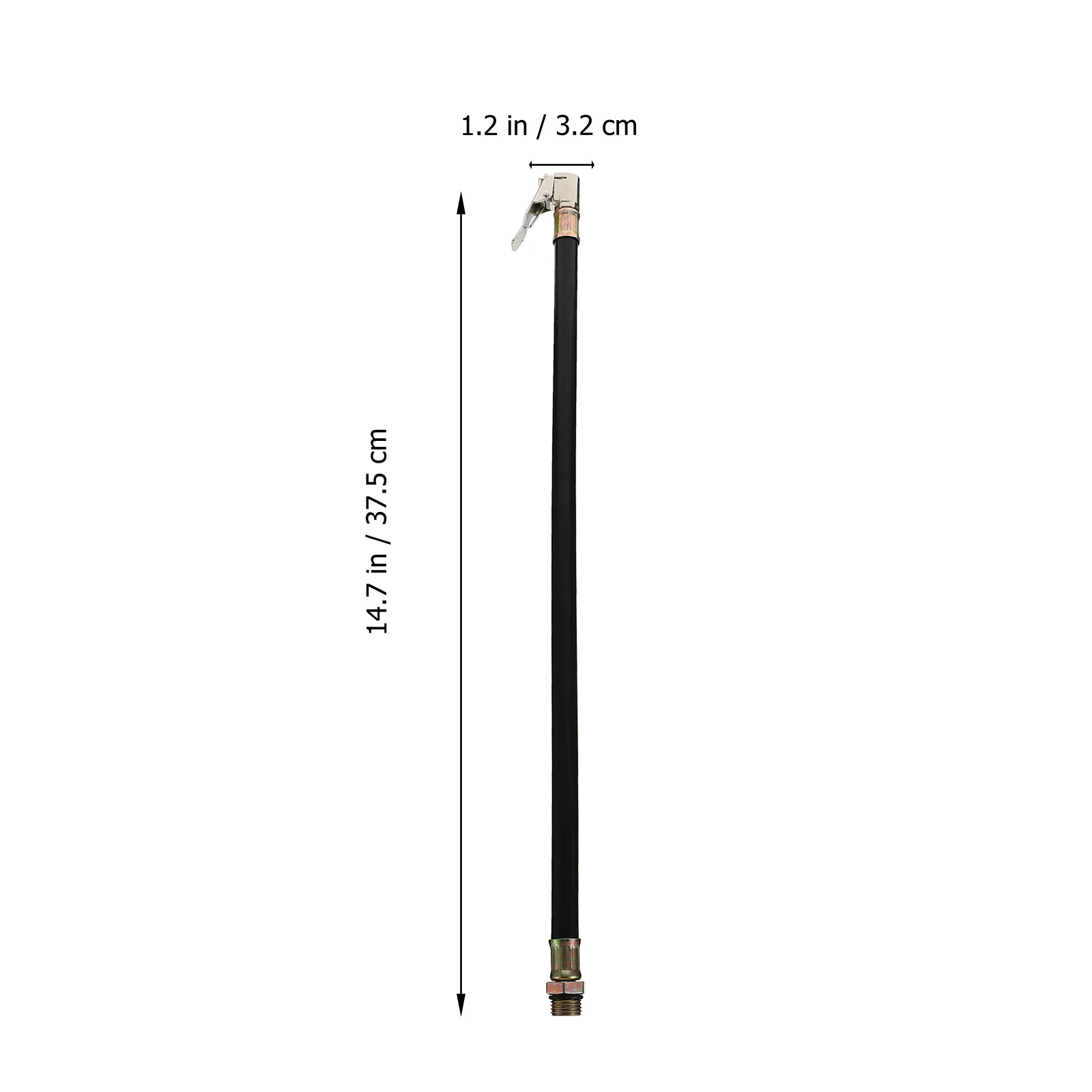

2Pcs Tire Inflator Hose Durable Alloy Air Pump Replacement Hoses for Car Chuck Accessory Plastic Tube Portable Repair Tool