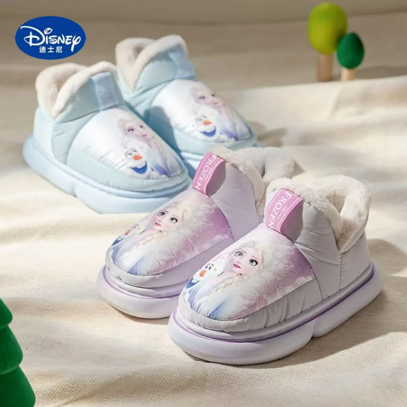 

Disney Elsa Princess Girls' Snow Boots | Plush Lined Waterproof Outdoor Indoor Shoes with Thick Anti-Slip Sole for Kids