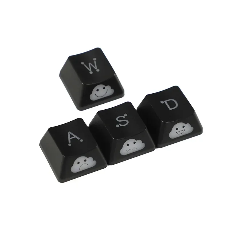 2025 New Cute Emo Keycap Set WASD Arrow Broadside Lighting Key Cap for Mechanical Keyboard Compatible with MX Switch