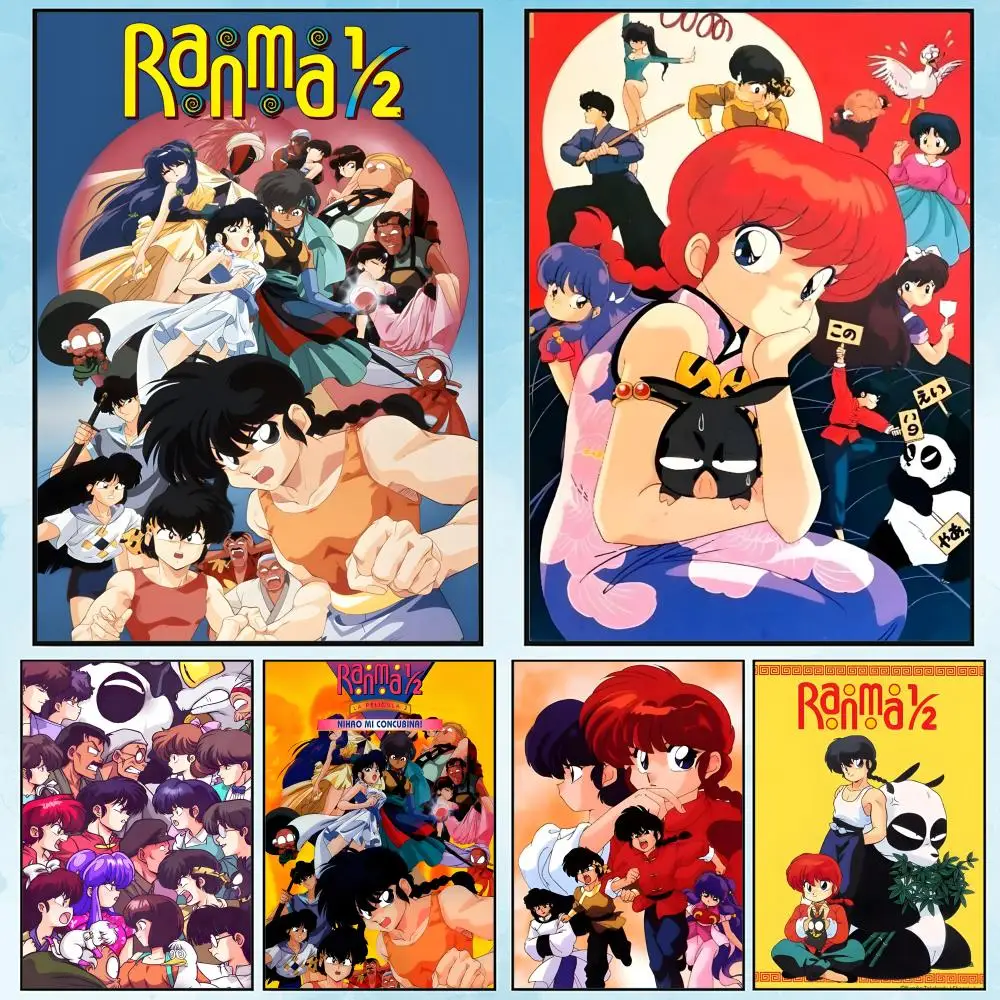 

Anime R-Ranma Poster Poster Waterproof HD Wall Art Decal Self-Adhesive Aesthetic Decor for Home Living