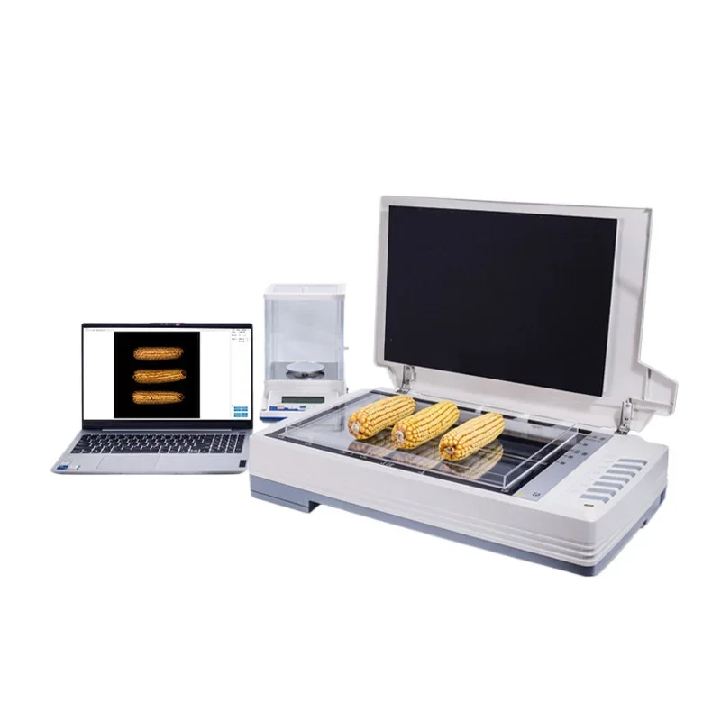

Corn seed tester, seed test analysis system, whole ear analyzer, cross section