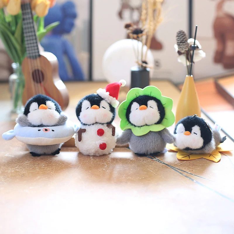 1PC Cute Four Seasons Little Penguin Doll Bag Pendants Toys Plush Cartoon Keychain Soft Cotton Key Chain Girls And Kids Gifts