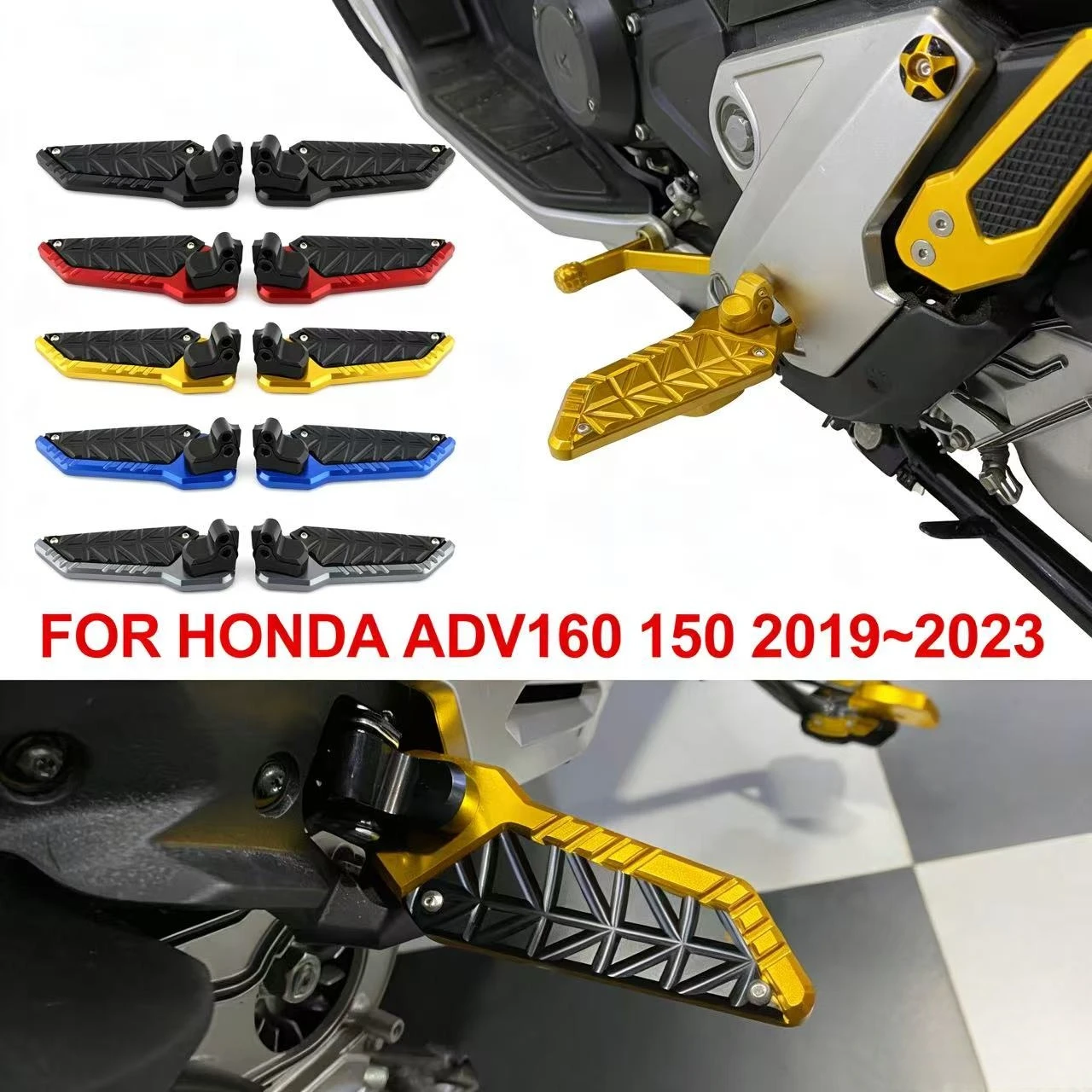

Footrest CNC Alloy Rear Passenger Pedal Anti-Slip Design For Honda Adv150 Adv160 2021-2023 ADV 150 160