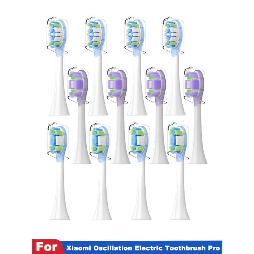 4PCS Replacement Brush Heads For Xiaomi Oscillation Electric Toothbrush Pro Mijia MES610 MES609 Toothbrush Head Soft Bristle