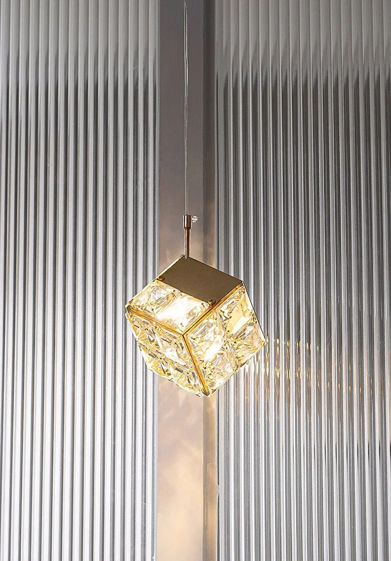 Light luxury French crystal bedside chandelier Flower sphere advanced sensecreative dining room Dining  bed c