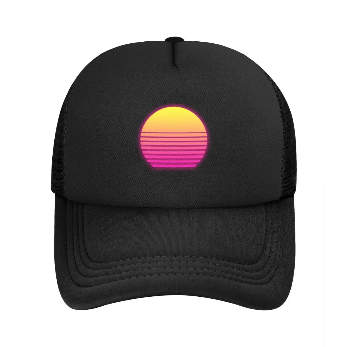 Retrowave sun Icon of synthwave Baseball Cap Military Cap Man derby hat Military Tactical Cap Woman Hats Men's