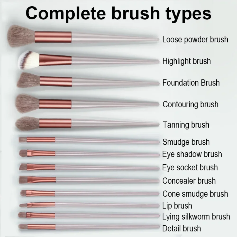 13Pcs Makeup Brush Set Concealer Blush Brushes Eye Shadow Highlighter Powder Foundation Brush Cosmetic Beauty Make Up Tools