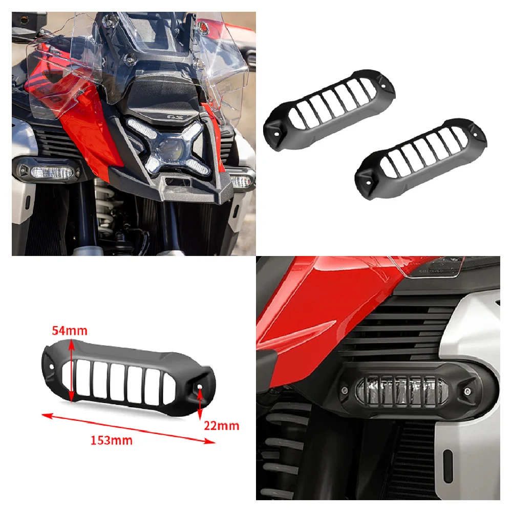 

Fits for BMW ADV R1300GS ADVENTURE GSA R1300 2024 2025 Motorcycle Front OEM Auxiliary Light Grille Protective Cover Kits