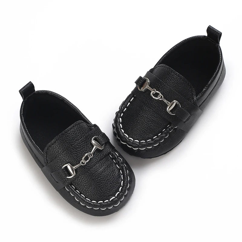 Fashionable Walking Men's Baby Formal Wear Gentleman PU Soft Cloth Sole 0-18M Baby Cloth Front Shoes Casual Flat Shoes Sports