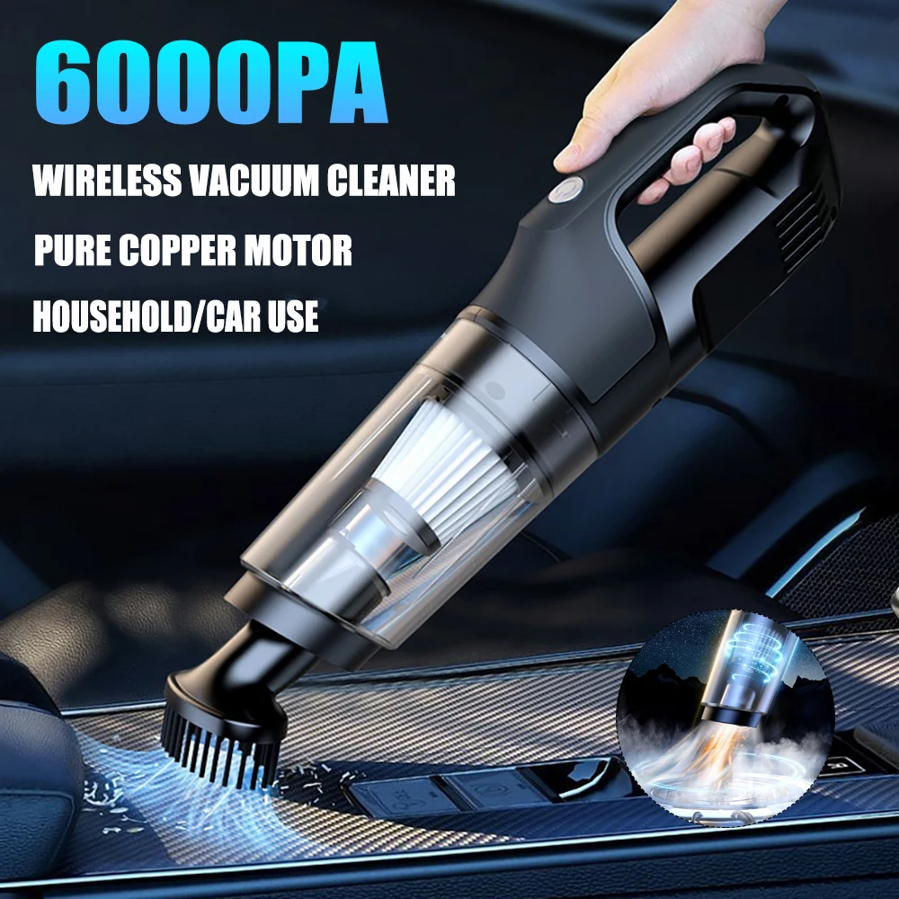 

6000PA Handheld Vacuum Cleaner Car Portable Wireless Cleaner Powerful Wireless Strong Suction Mini Vacuum Cleaner For Machine