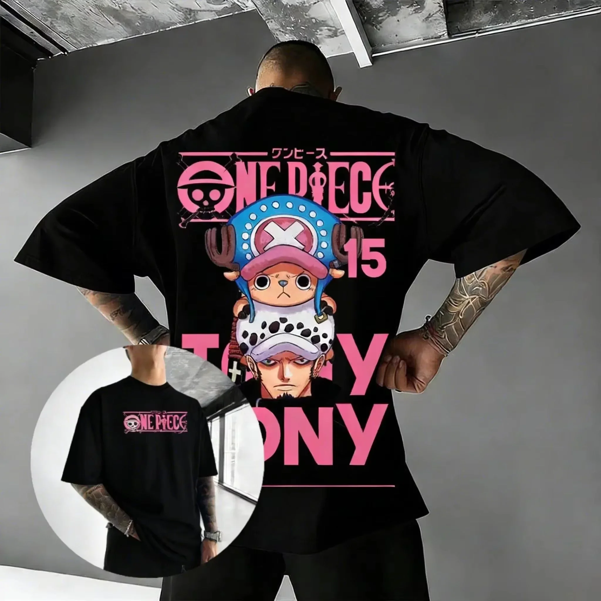 2026 New One Piece Anime Tony Chopper Trafalgar Law Graphic T Shirt Men and Women Short Sleeve Tee Summer Casual Streetwear