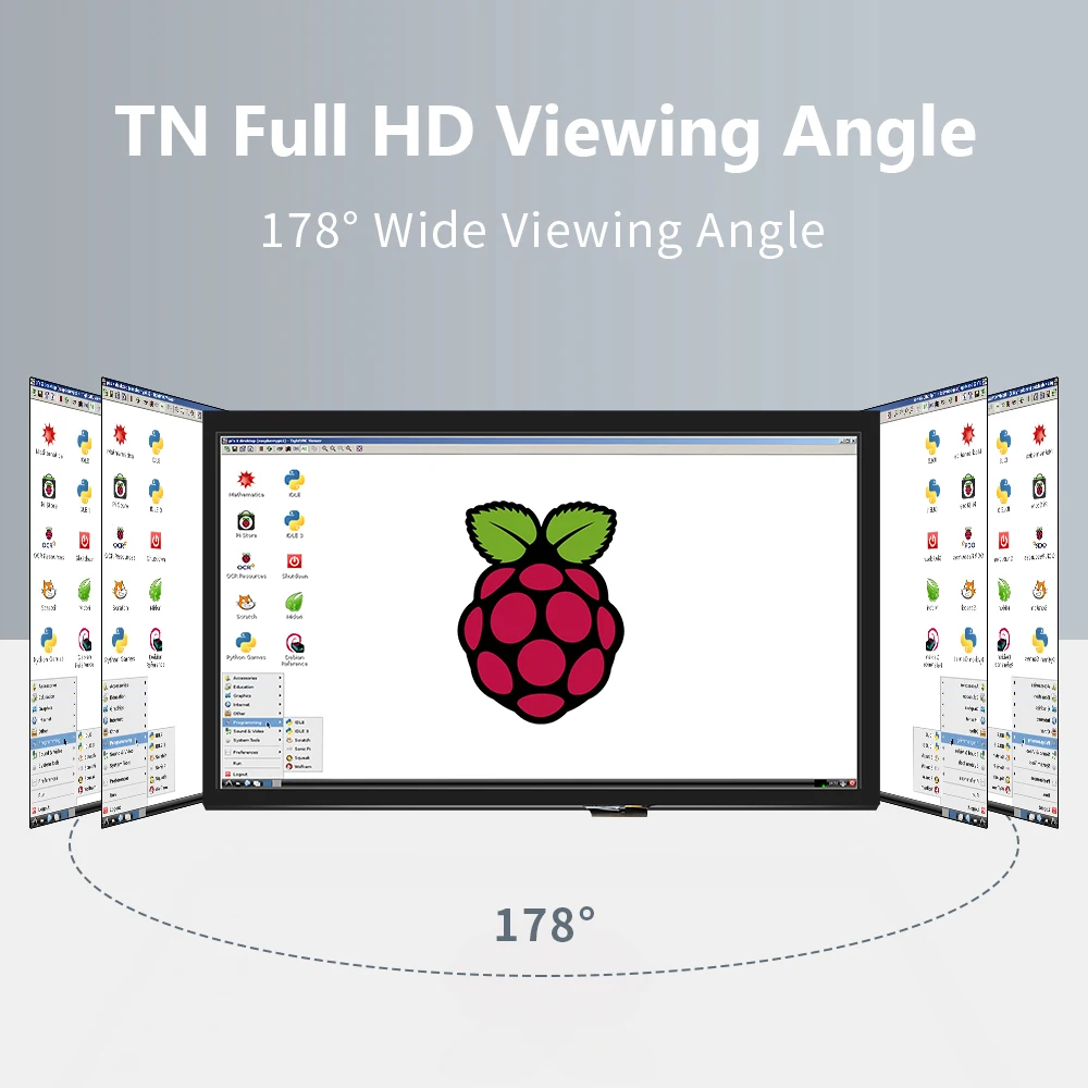 Imagem -04 - Polegada Hdmi Lcd h Computador segundo Monitor 1024*600 Tela de Toque Capacitivo Suporta Raspberry pi Jetson Nano Win10 Etc 10.1