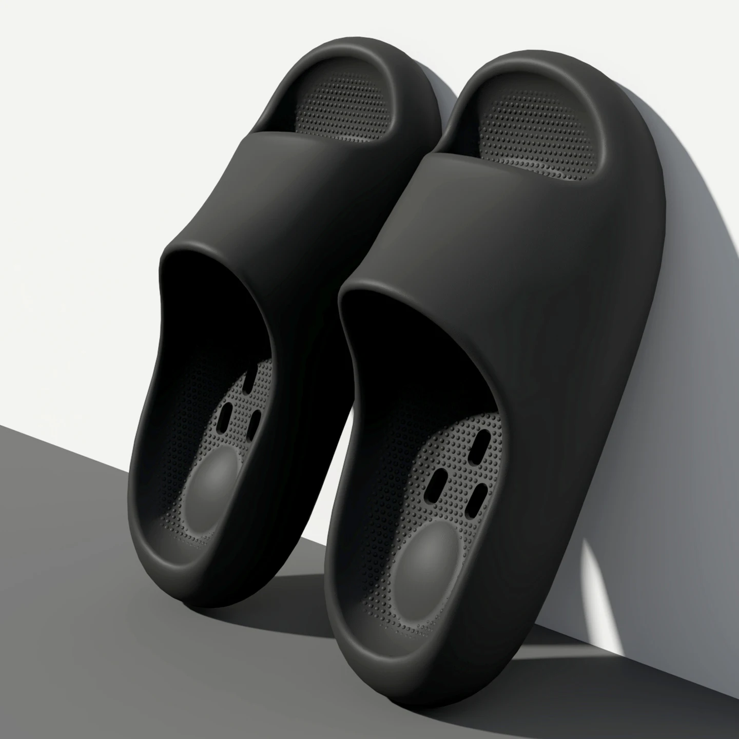 

Men's Bathroom Slippers for Shower, Summer Anti-Slip Quick-Dry Lightweight Comfortable Soft House Sandals with Thick Sole