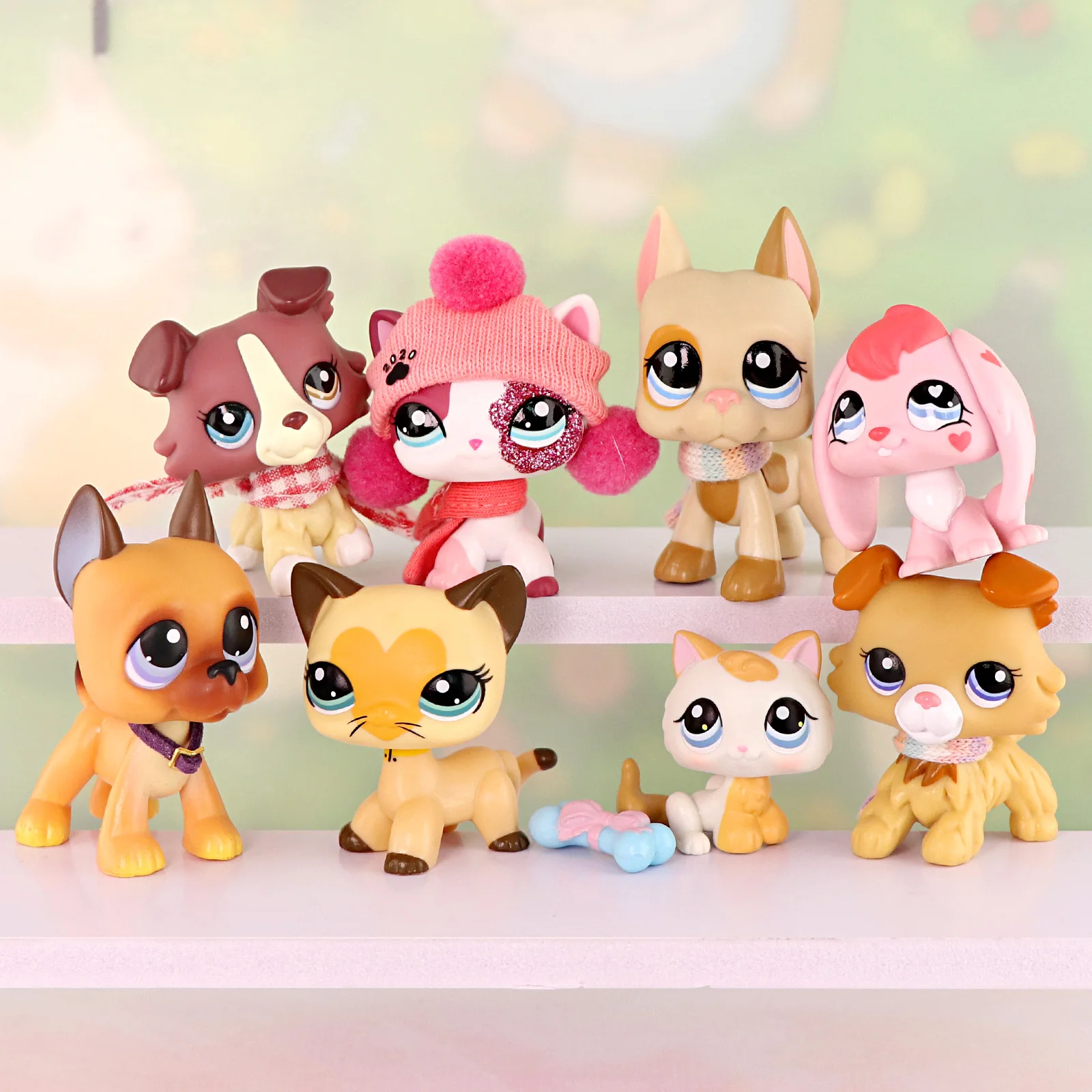 Brinquedo Bobble Head Coelho Minilpsshop # 557 Collie # 2452 # Gato Shorthair 1262 # 3573 # 2291 Gatinho # 134 Grande Dand # 244 # 1647 para lps