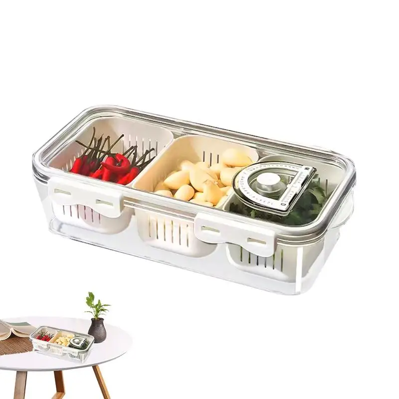 Snackle Box Divided Serving Tray with Lid Portable Snack Box Food Container Charcuterie Container Fruit Storage Serving Boxes