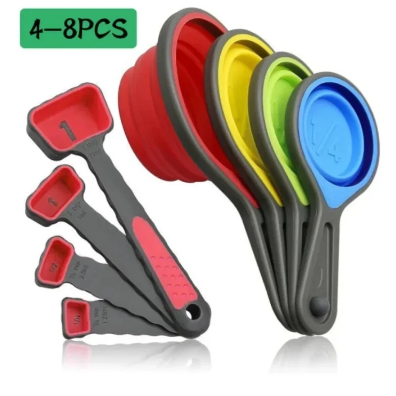 4/8Pcs Silicone Mea…