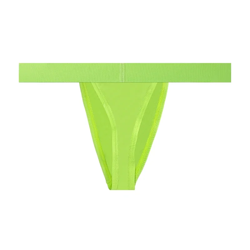 Macaron Color Men's G String Briefs Monotone Embossed Logo Elastic Waist Slim Fit Casual Underpants OR676
