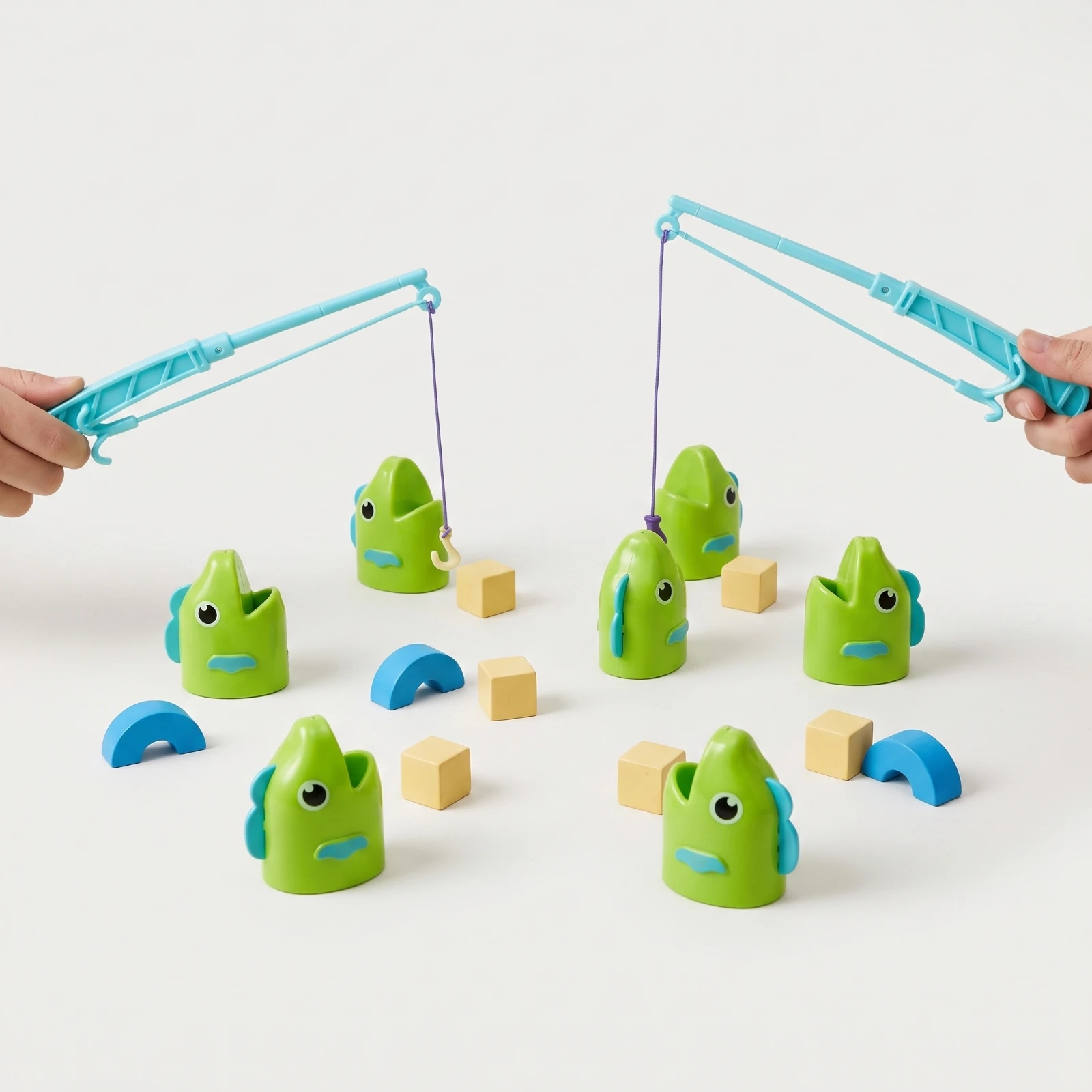 Crocodile Fishing Game Multiplayer Fishing Game with Rods Educational Lightweight for Children, Playroom, Playdates