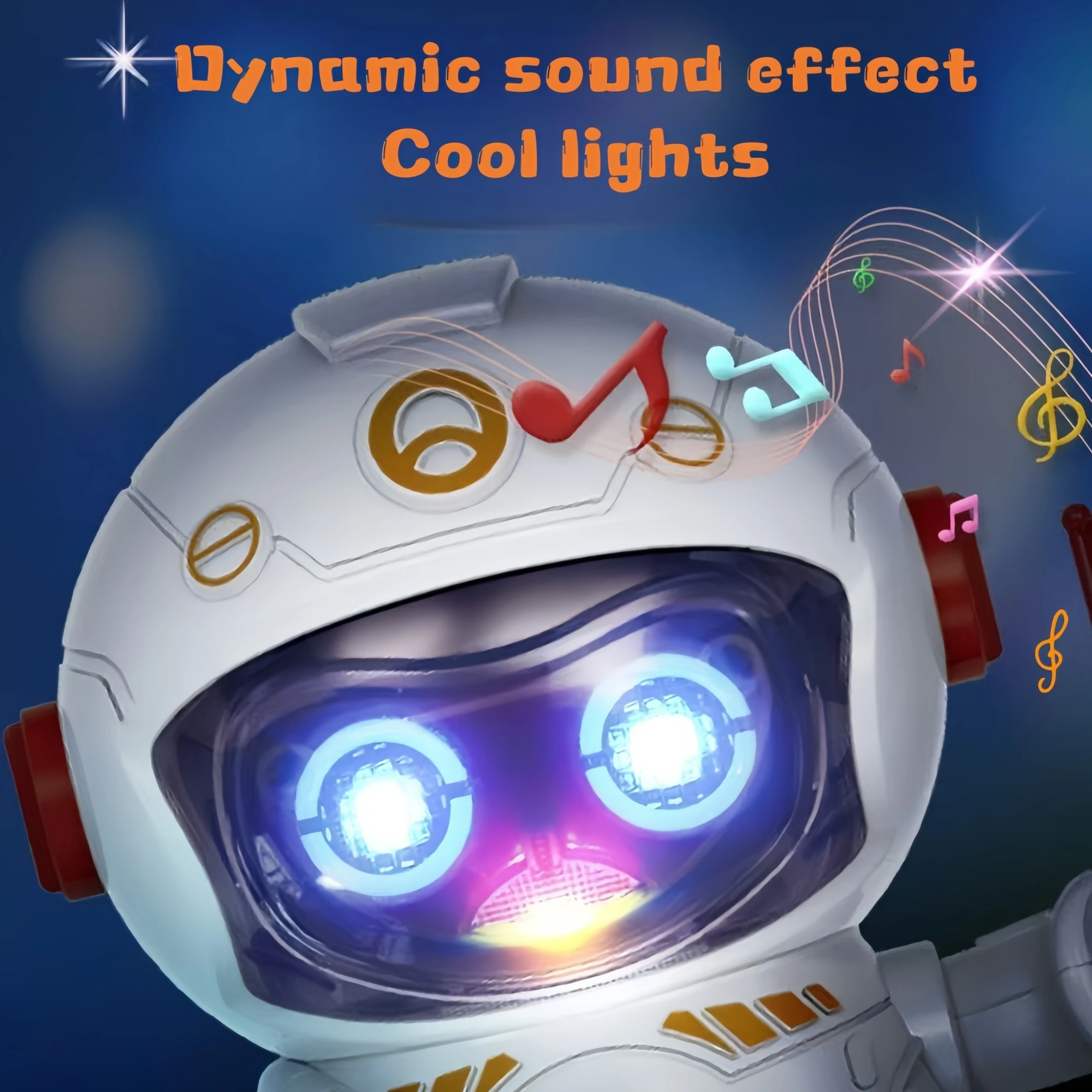 Jouet robot musical interactif avec corps mobile et yeux expressifs – Machine à danser durable alimentée par batterie