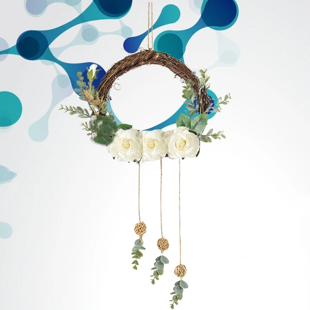 

White Peony Garland Fake Flower Cloth Rattan Hanging Decoration for Festival Party Wedding Home Garland