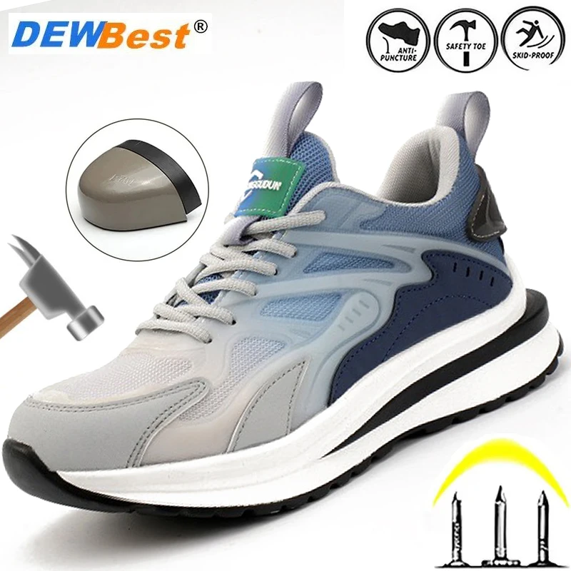 

Four season fashionable anti odor steel toe anti slip, wear-resistant, anti smashing, and anti piercing men's protective shoes