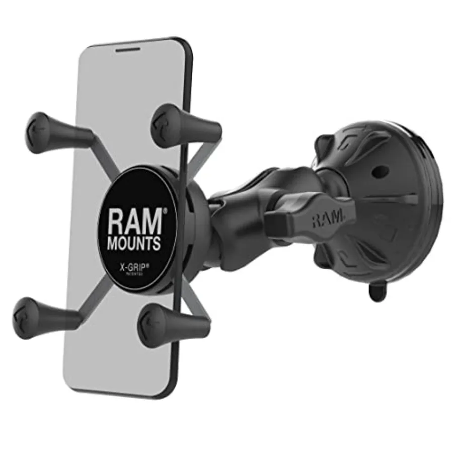 

RAP-B-166-2-A-UN7U X-Grip Phone Mount with RAM Twist-Lock Low Profile Suction Base with Short Arm for Vehicle Windshields