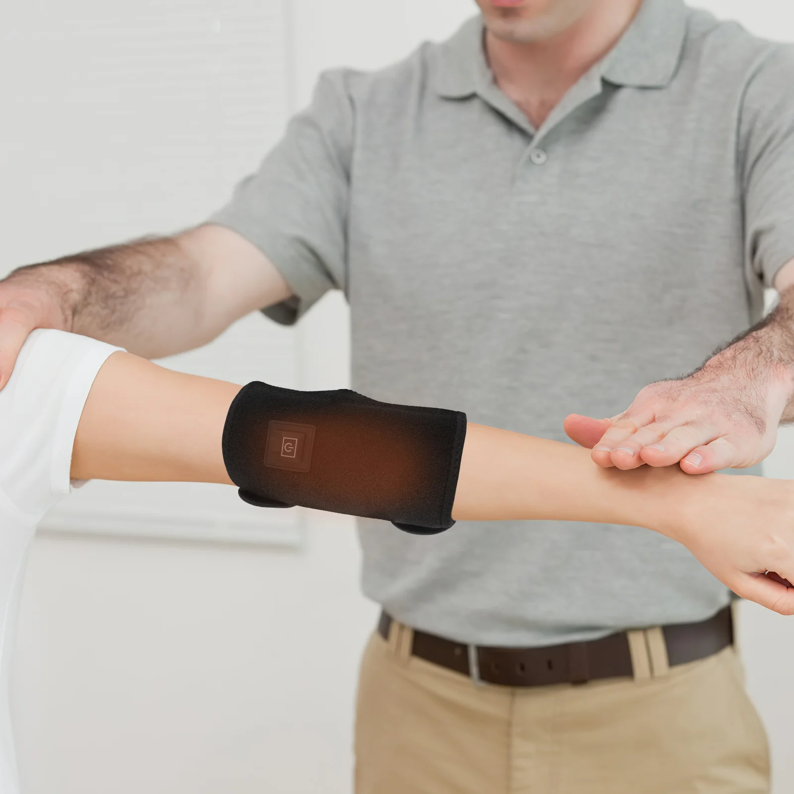 

1Pcs USB Heated Elbow Sleeve Compression Brace with 3 Heat Levels for Tendonitis Arthritis Sports Injury Recovery Portable Power
