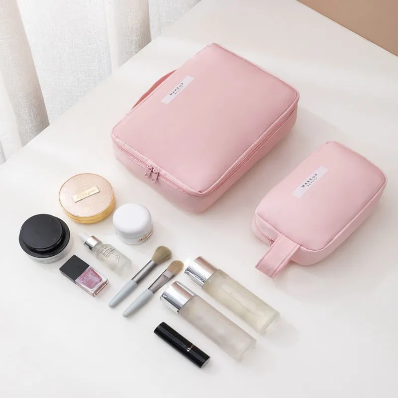 حقيبة تخزين مستحضرات التجميل للسفر المحمولة الجديدة للنساء بسعة كبيرة مقاومة للماء حقيبة مستحضرات تجميل للفتيات منظم حقيبة الغسيل النسائية