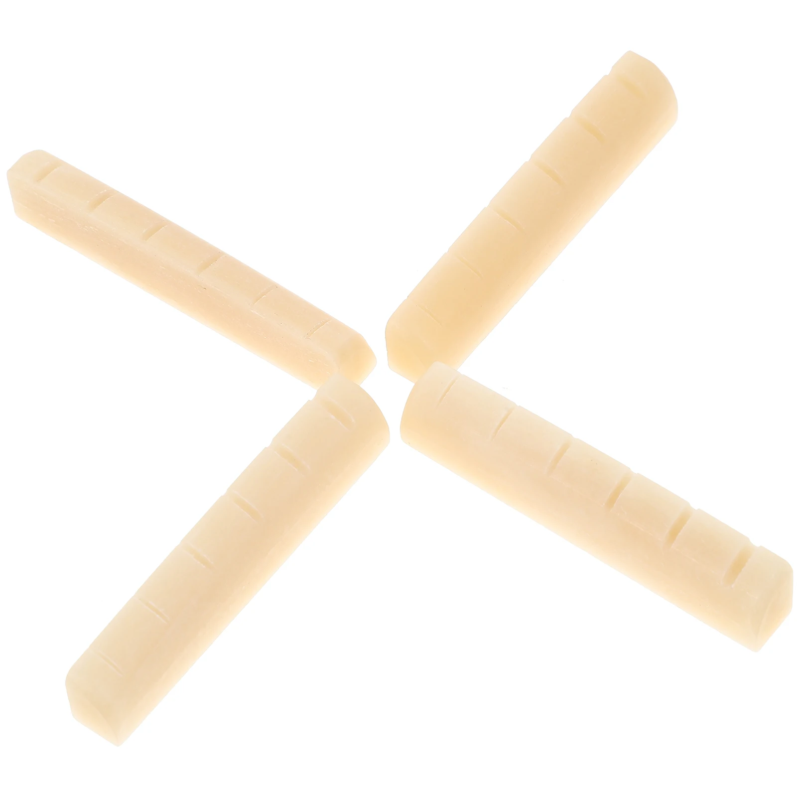 

4Pcs Guitar Bridge Saddles Lightweight Replacement Parts Folk Guitar Accessories Easy Installation String Instrument Parts