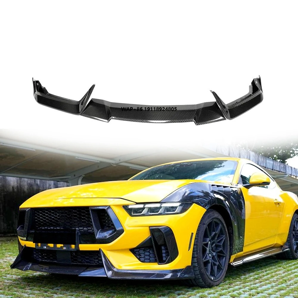 

High Quality Dry Carbon Fiber S650 Front Bumper Lip for-Ford Mustang S650 GT Coupe 2024-2025