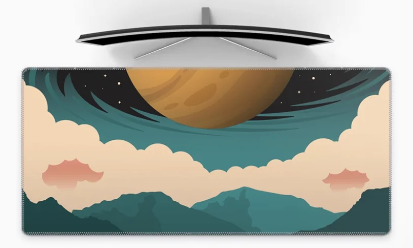 

Jupiter Solar System Mouse Pad Extra Large Thick Anti Dirty Esports Gaming Natural Rubber Big Cool Kawaii Gaming Desk Mat Anime