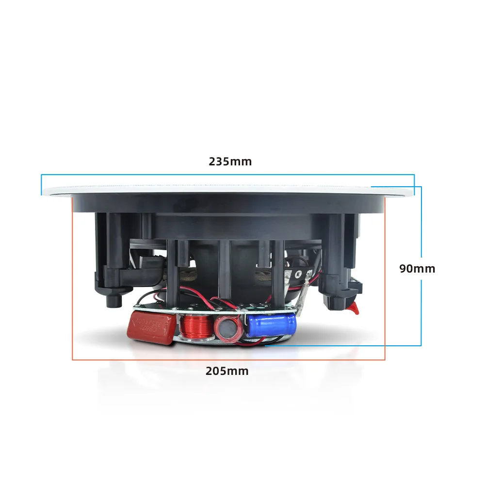 Coaxiale plafondluidspreker 6,5 inch stereoluidspreker Home Theater Geluidssysteem Krachtig 40W openbaar adres voor residentieel hotel