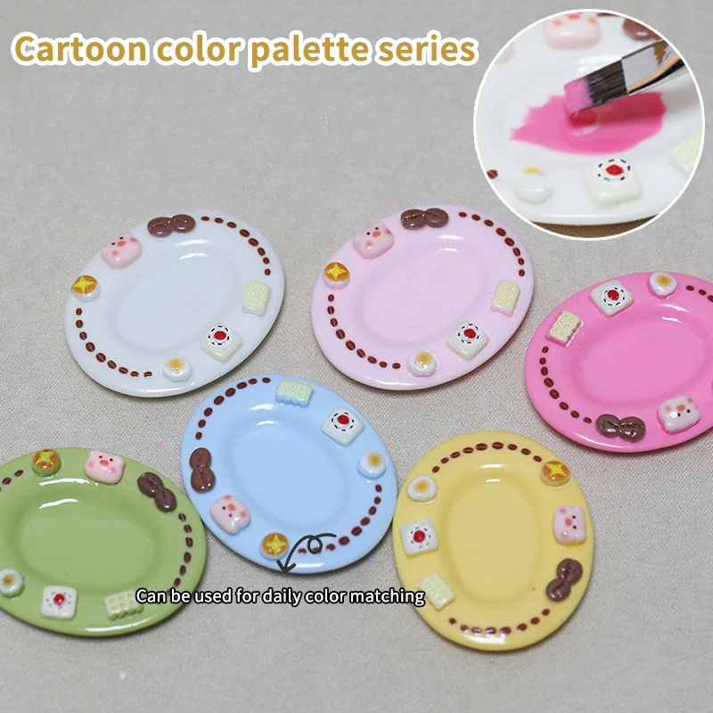 

UV Nail Gel Color Palette Art Painting Tool Waterproof Nail Polish Color Mixing Tray New Design Cute Paint Palette Nail Tools