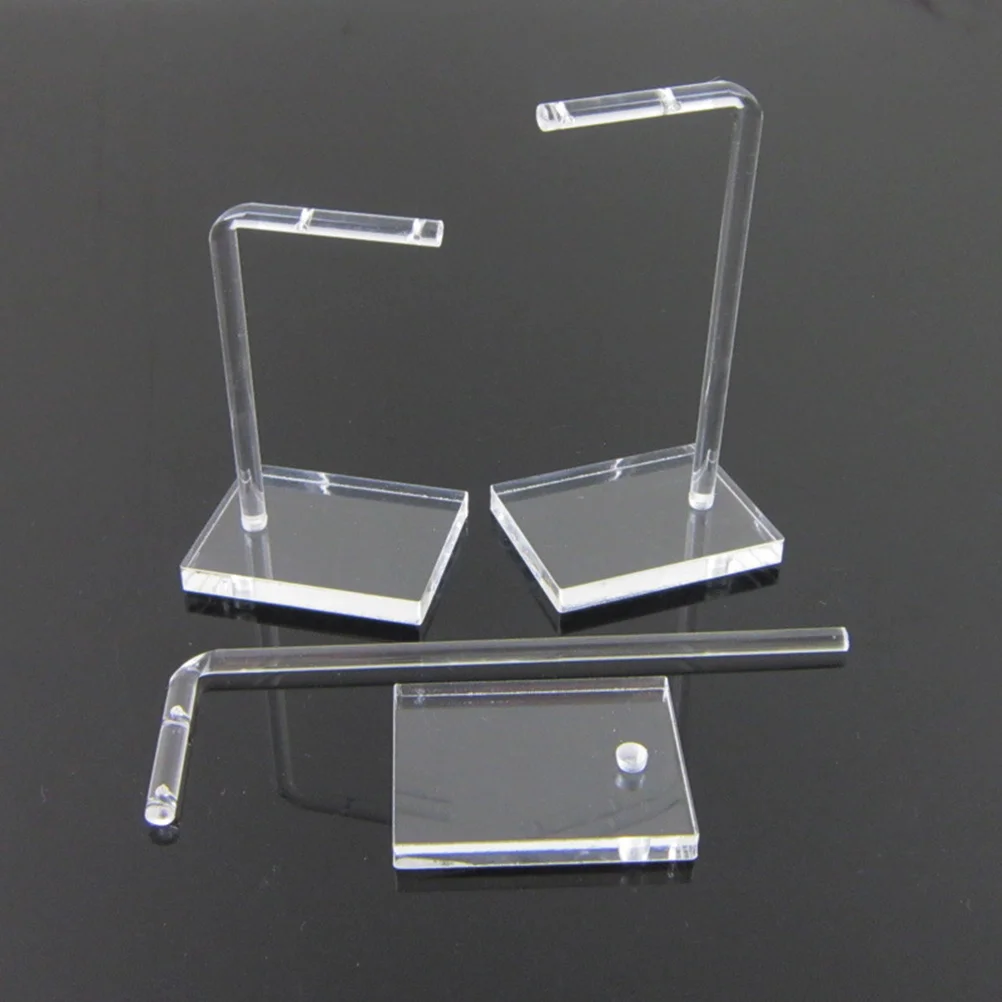 3pcs Transparent Acrylic Earrings Stands 7 Shape Jewelry Organizer Holder For Eardrop Ear Studs Storage Rack Earring Display