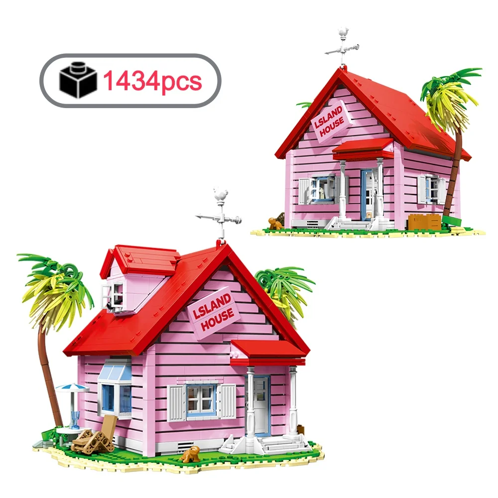 Ensemble de blocs de construction de Villa de bord de mer créative, modèle de maison d'île avec conception de cabine en bois, assemblage à monter soi-même, cadeaux d'anniversaire pour enfants