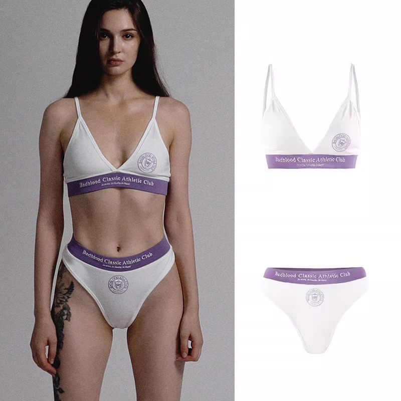 

Спортивный бюстгальтер с вышивкой, женское нижнее белье, американское сексуальное бикини, с фиксированными бретелями, дышащее летнее белье