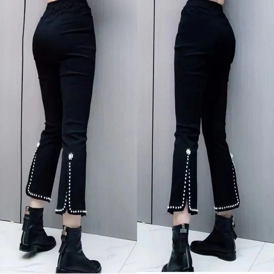 

2023 New Arrival Skinny Bell-bottom Jeans for Women High Waist Design for A Slimming Effect Must-Have Fashion for Ladies A33