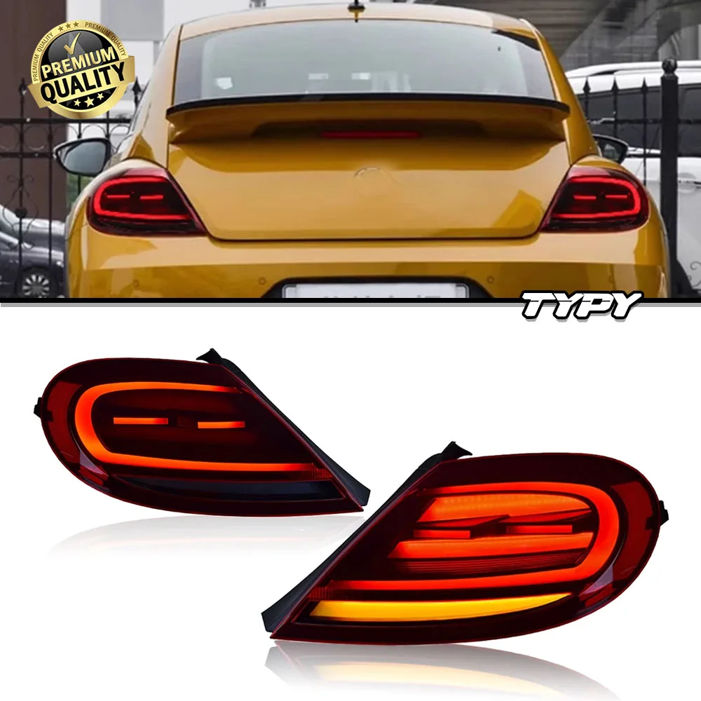 

Автомобильные фары TYPY для VW Beetle, светодиодный задний фонарь 2013-2019, задний стоп-сигнал, анимация, динамический сигнал, DRL, обратный ход