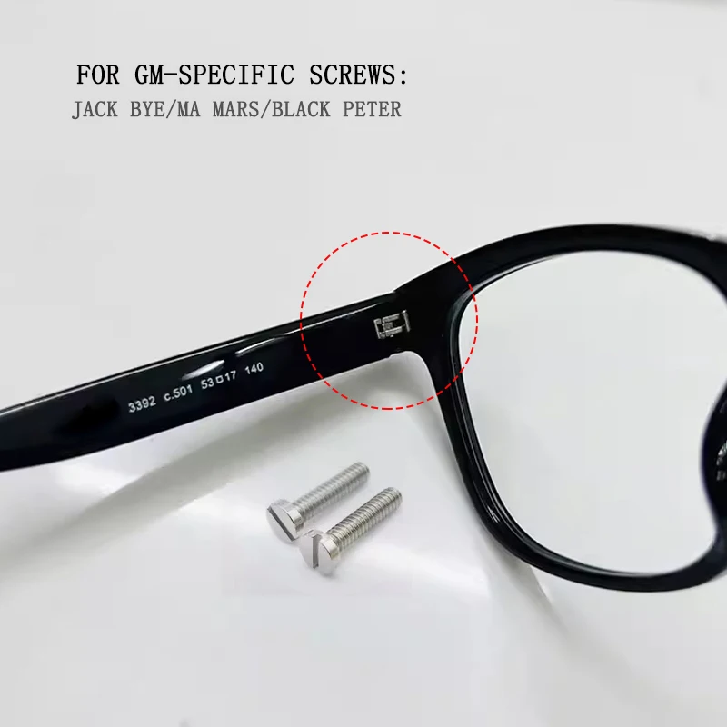1.9 2.0 Eyeglass Specializ Screw Accessory Parts For GM Screws Jack Bye Ma Mars Black  Peter Sunglasses Frame Repair Tools
