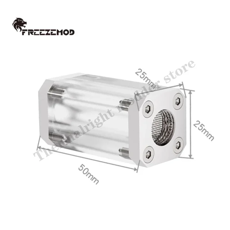 

FREEZEMOD Copper Water Filter, 40 Mesh Single-Sided, G1/4'' F-F Thread Black/Silver