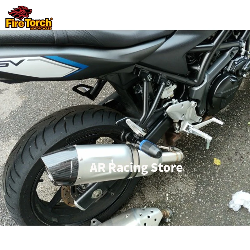 زلة لسوزوكي SV650 SV650X SV650S SV 650 2016-2021 دراجة نارية تعديل منتصف وصلة الأنابيب ربط 51 مللي متر العادم الخمار الهروب موتو #3