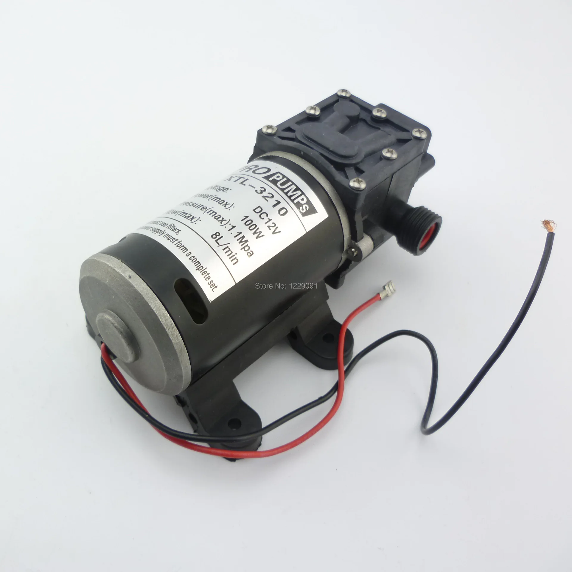 1pcs 8L/min 100W Dc 12v 24 Water Pump High Pressure Self Priming Small Electric Diaphragm Liquid Pump Return Valve Type