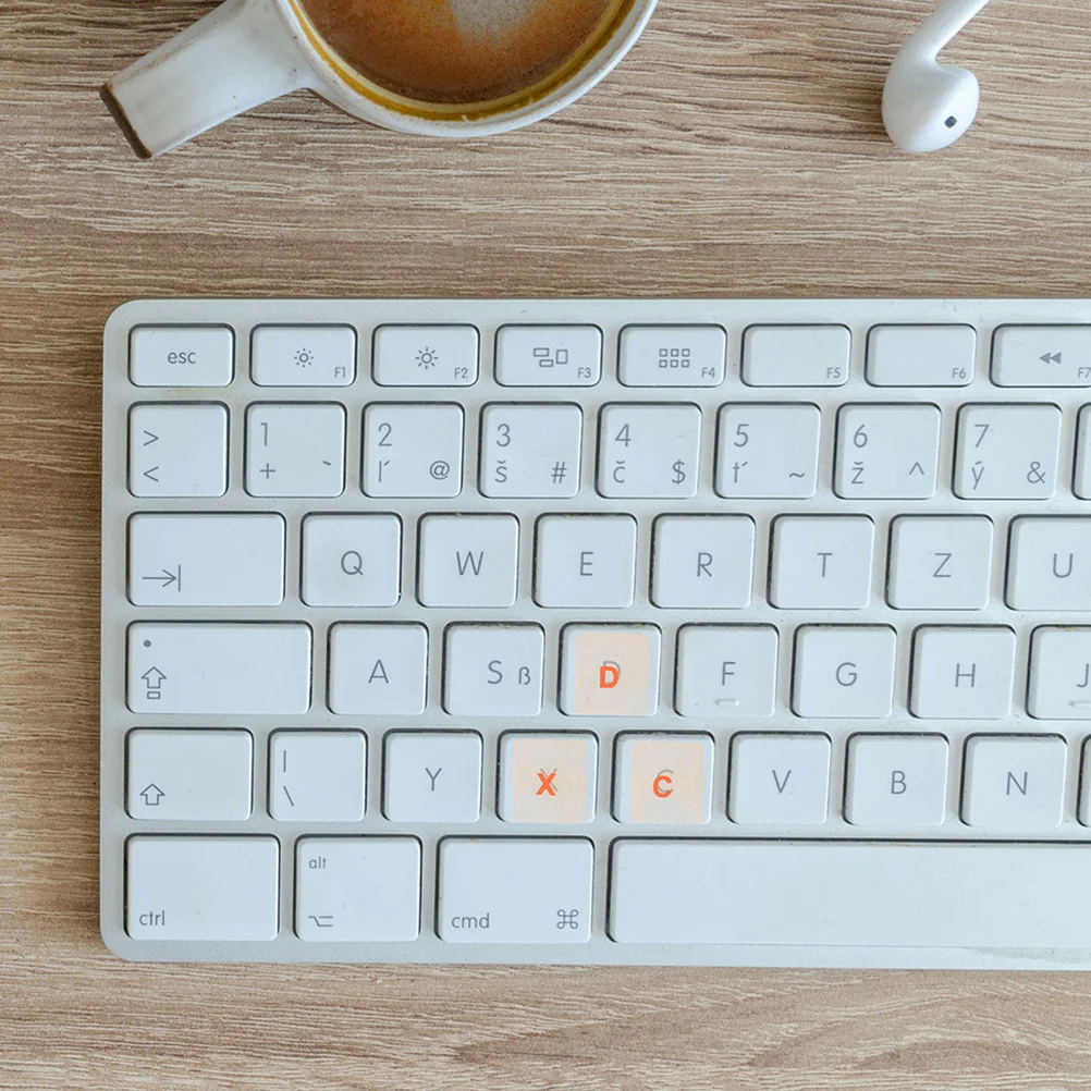 

2 Sheets English Keyboard Stickers Laptop Desktop Notebook PVC Material Replacement Key Covers Scratch Resistant Keyboard