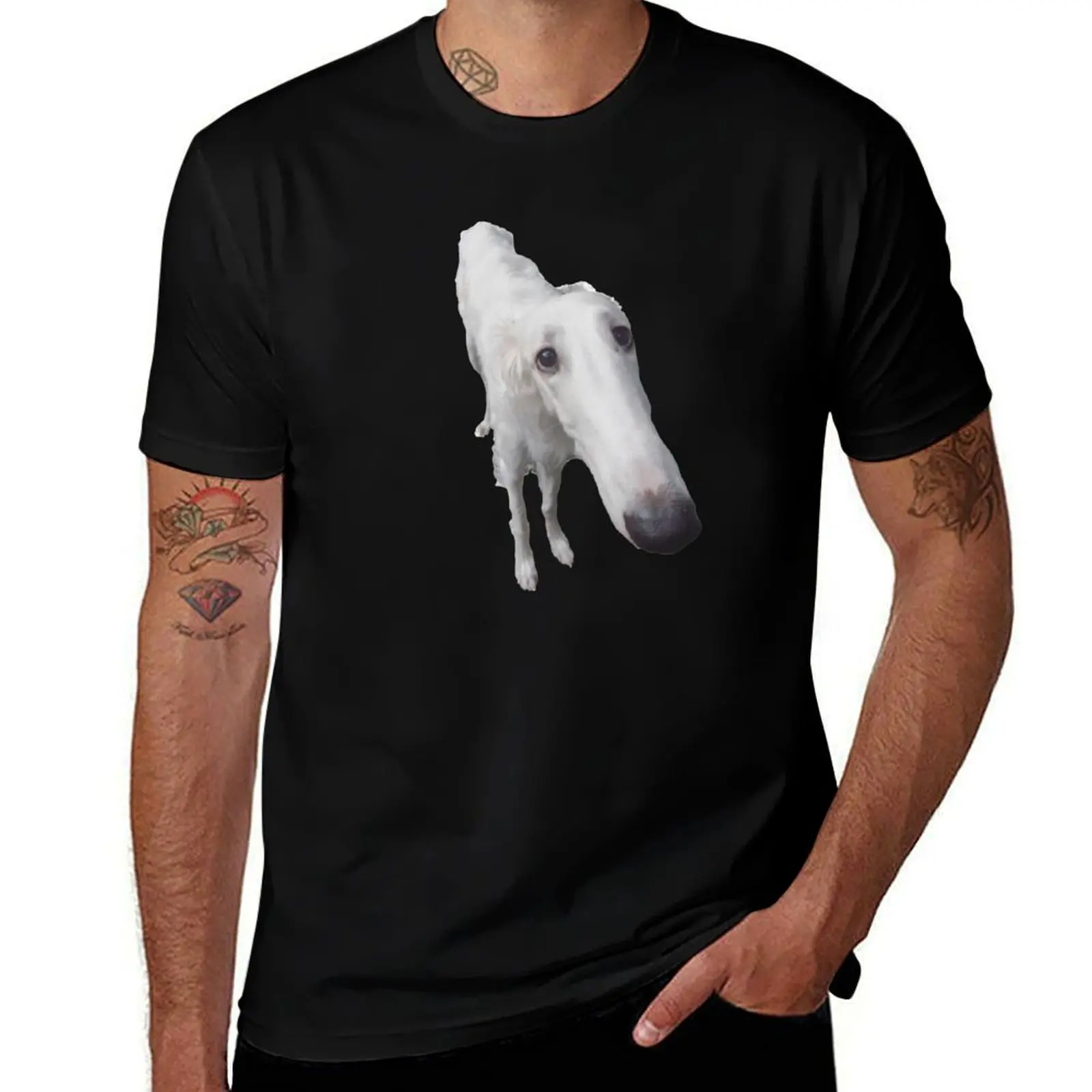 Funny Borzoi Dog Meme T-Shirt animal prinfor boys summer clothes vintage t shirts vintage anime shirt mens champion t shirts