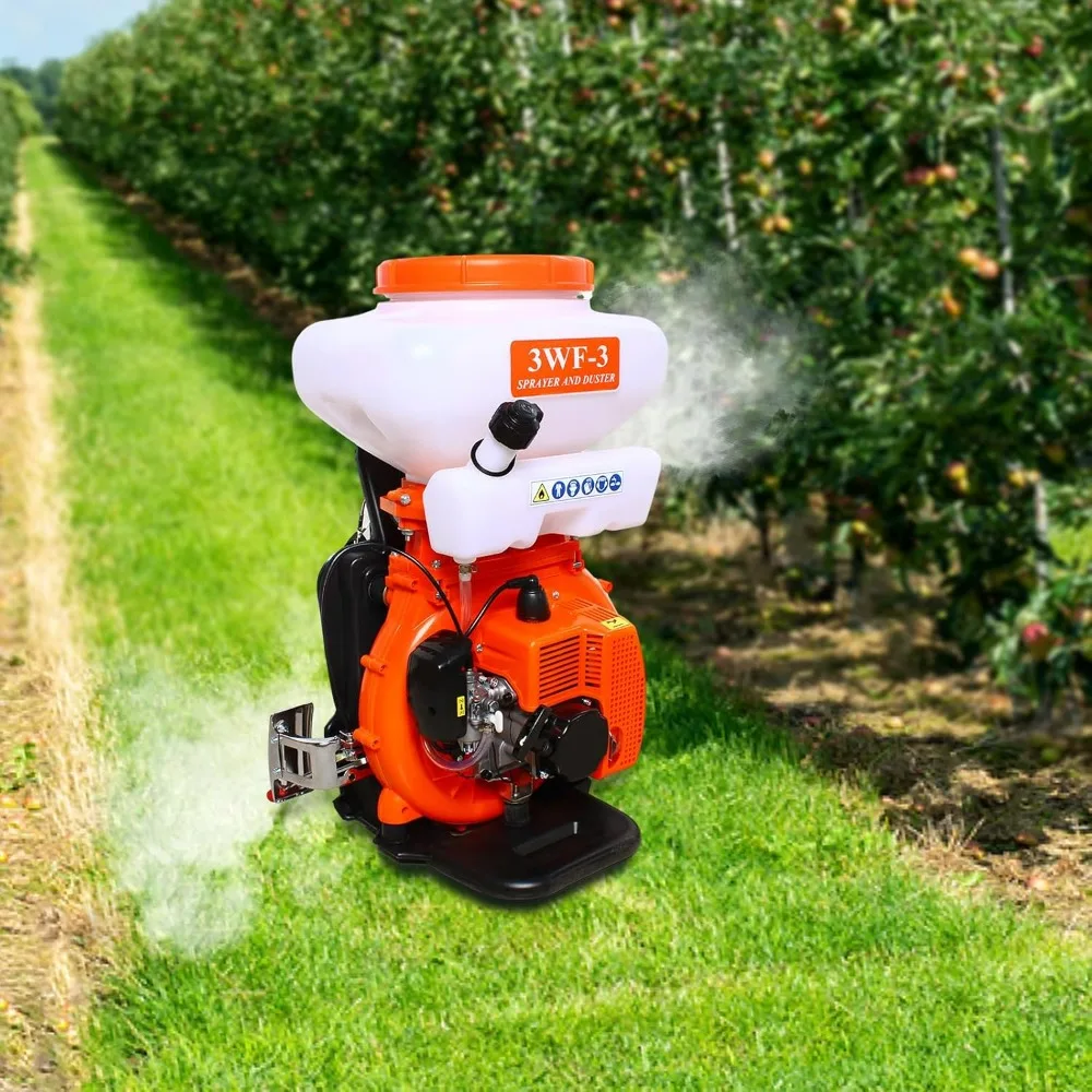 Sprayer, 3WF-3 2.13KW Backpack Sprayer, Gas Powered Backpack Fogger, Agricultural Mist Duster Sprayer, Leaf Blower Sprayers